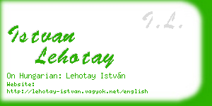 istvan lehotay business card