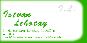 istvan lehotay business card